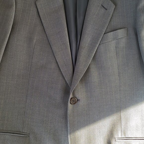 Giorgio Armani Virgin Wool Blazer Made in Italy Size 41 Reg One Button Striped - Picture 14 of 14